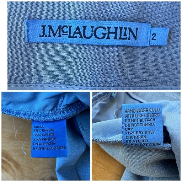 J MCLAUGHLIN BROCK PANTS 2 FITS LIKE A 4 CLASSIC CONTEMPORARY CAREER MIN… - Picture 12 of 12